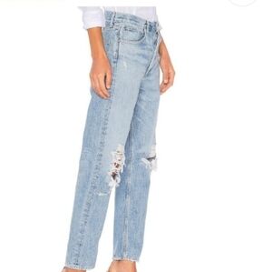 Women's Light Blue Distressed Jeans